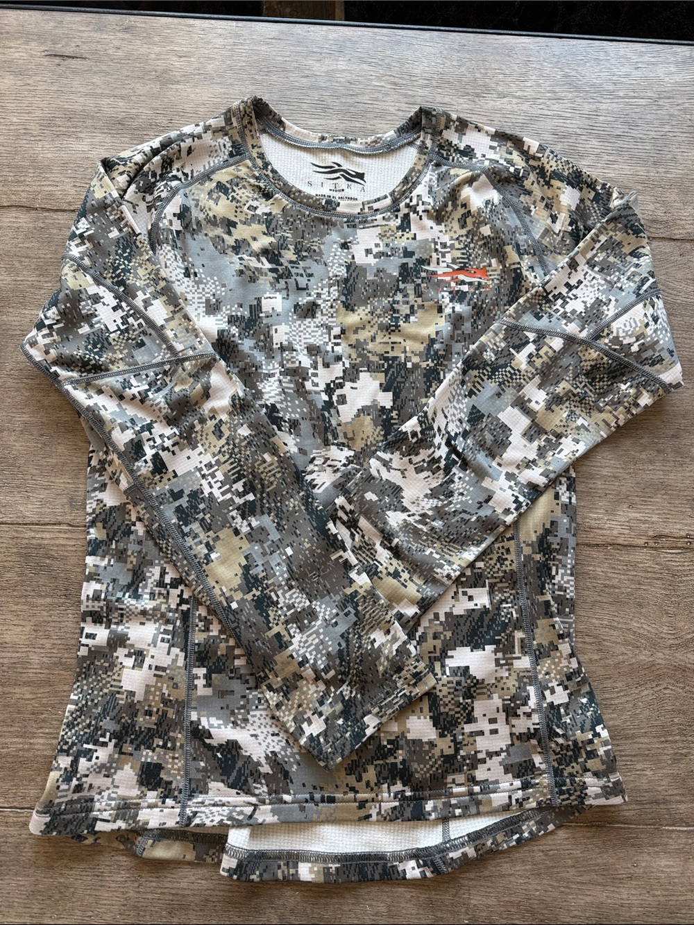 Men's Long Sleeve Camo Performance Shirt - Gray/Tan - Sitka Gear